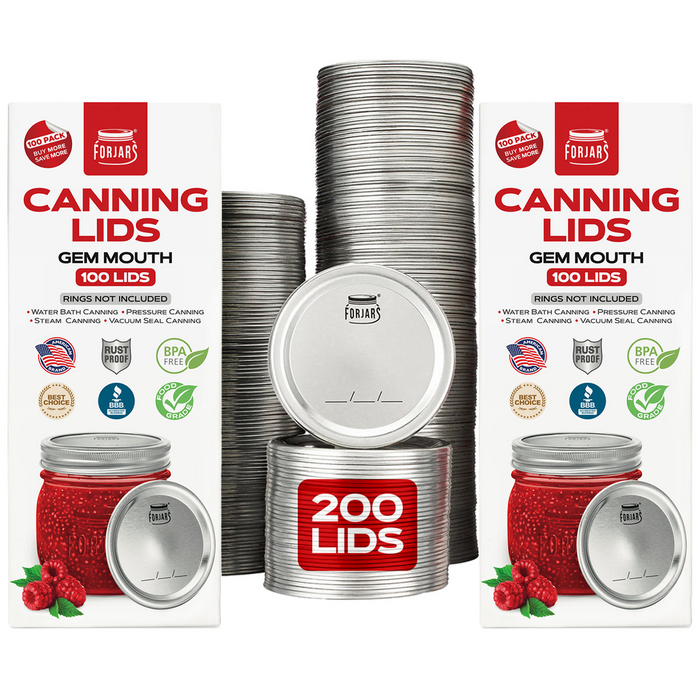 Forjars® Fall Set – 200 Lids + Jar Opener