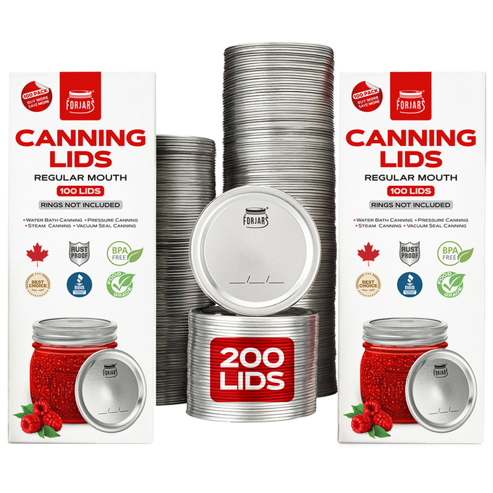Forjars® Spring Set – 200 Lids + Jar Opener