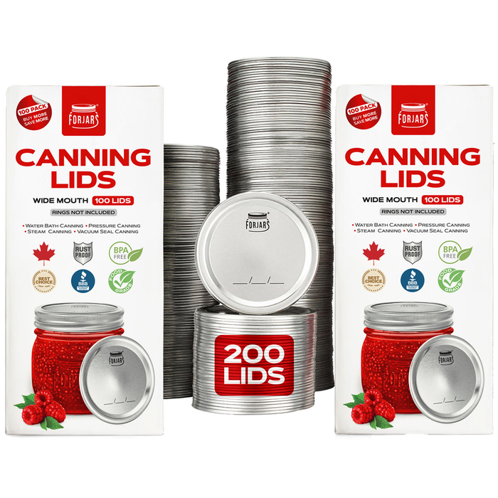 Forjars® Spring Set – 200 Lids + Jar Opener
