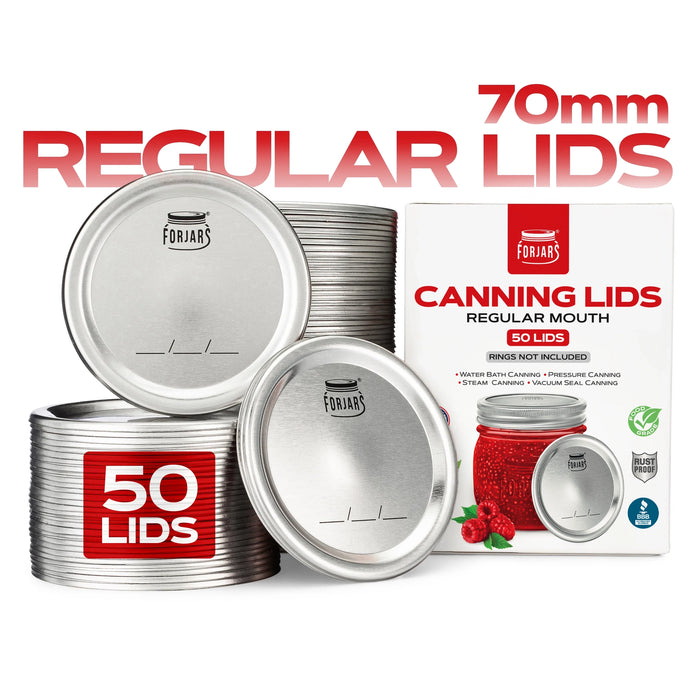 Forjars® - 50 Regular Mouth Canning Lids